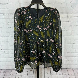 Vero Moda Floral Blouse Size Small
